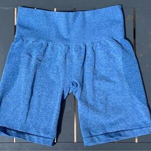 NVGTN Blue High Waist Seamless Shorts